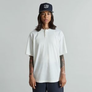 Galvin 2-Button College White Henley Jersey
